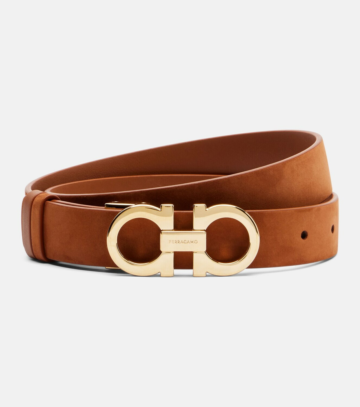Ferragamo Gancio Mediterraneo leather belt