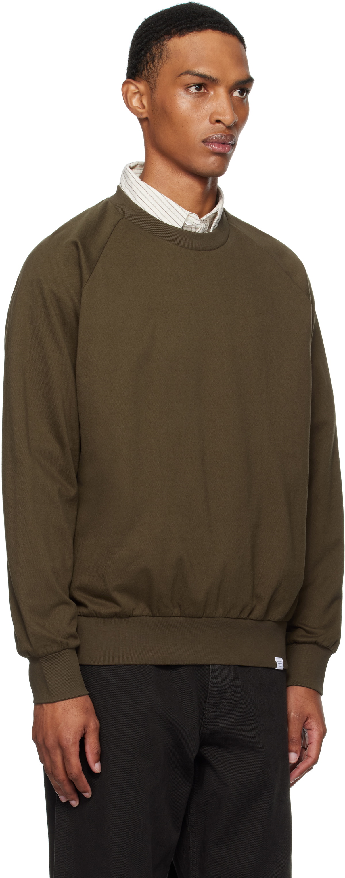 NORSE PROJECTS Brown Marten Relaxed Raglan Light Sweatshirt