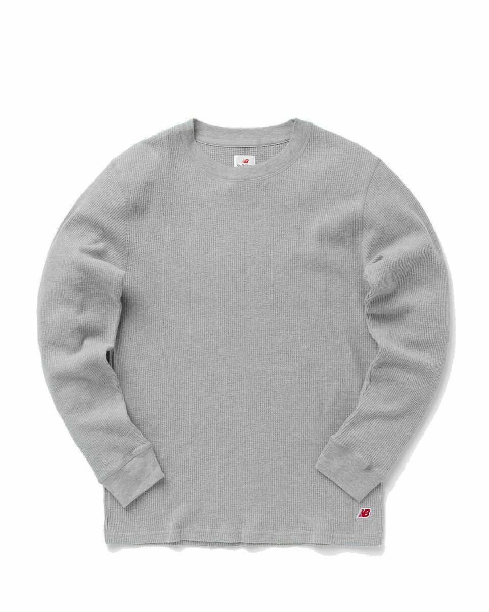 Photo: New Balance Made In The Usa Thermal Longsleeve Grey - Mens - Longsleeves