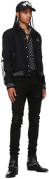 AMIRI Black Bones Varsity Bomber Jacket