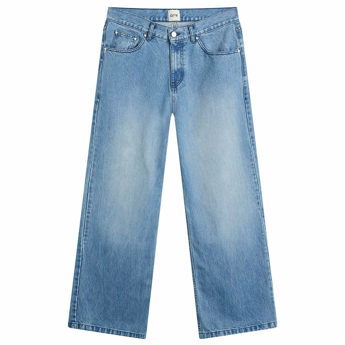 Arte Men's Circle Logo Jeans in Bleach Wash