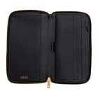 Versace Black and Yellow Barocco Long Zip Wallet