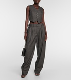 Stella McCartney Pinstriped wool wide-leg pants