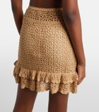 Anna Kosturova Brigitte crochet cotton miniskirt