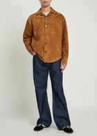 Ami Paris Suede Overshirt Brown