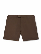 TOM FORD - Slim-Fit Short-Length Swim Shorts - Brown