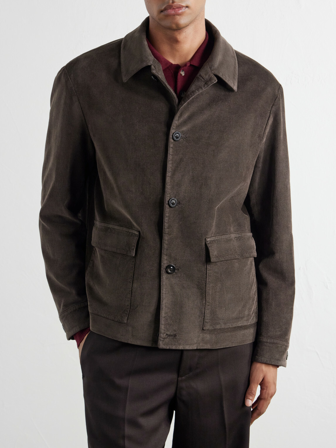 Boglioli - Cotton-Blend Corduroy Overshirt - Brown