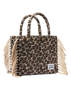 MC2 Saint Barth Vanity Blanket Shoulder Bag With Animalier Print And Fringes