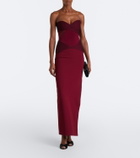 Nensi Dojaka Paneled strapless gown