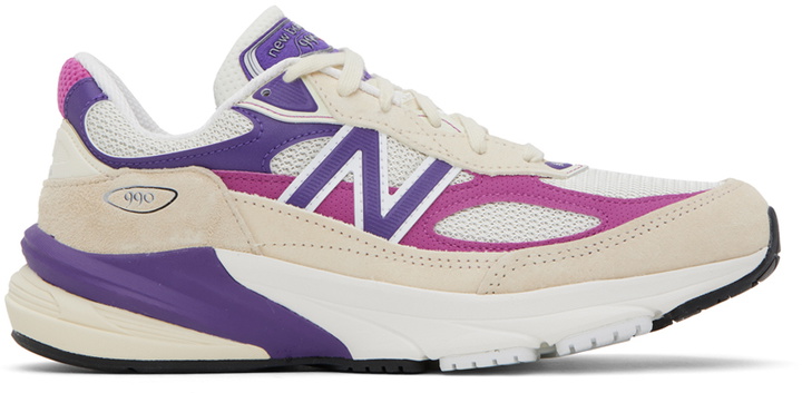 Photo: New Balance Purple & Off-White MADE in USA 990v6 Sneakers