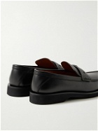 Zegna - X-Lite Leather Penny Loafers - Black