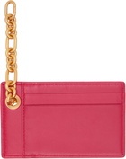 Balmain Pink Pulse Lambskin Leather Card Holder