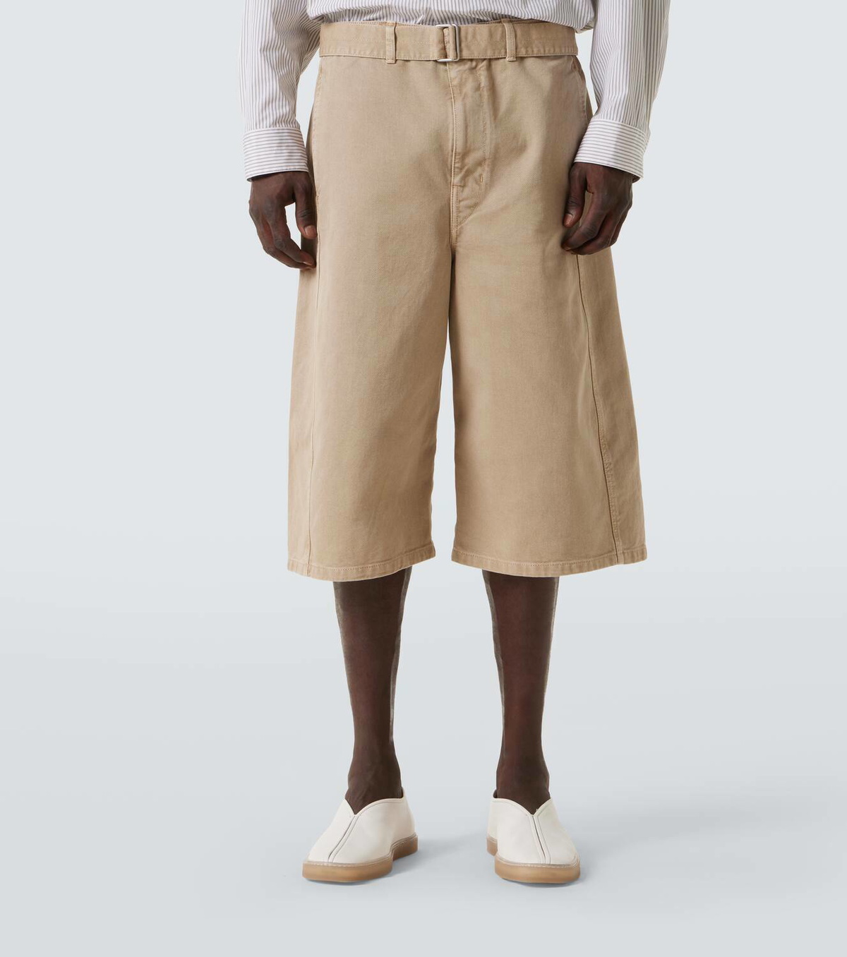 Lemaire Twisted denim shorts