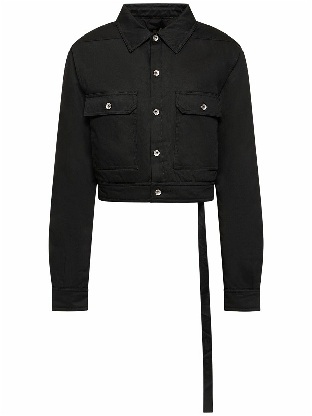 Photo: RICK OWENS DRKSHDW - Cape-sleeved Cotton Drill Crop Jacket