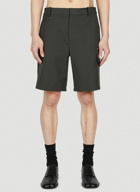 Helmut Lang - Wide Leg Shorts in Dark Green