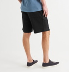 James Perse - Wide-Leg Cotton-Blend Jersey Drawstring Shorts - Black