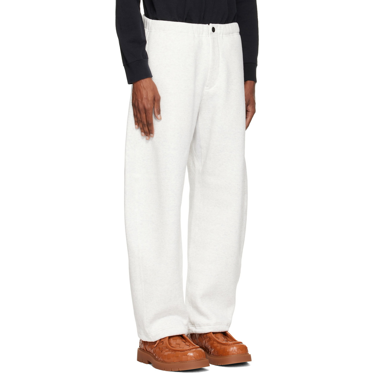 sacai Gray Cotton Jersey Sweatpants