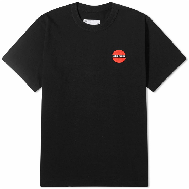 Photo: Sacai Men's Know Future Logo T-Shirt in Black