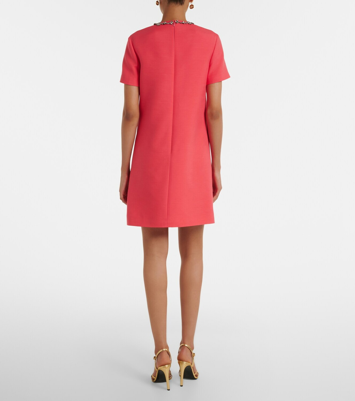Valentino Crepe Couture embellished minidress