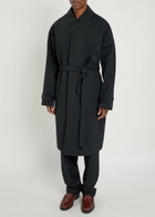 Calvin Klein Belted Nylon Trench Coat Black