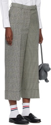 Thom Browne Black & White High Waisted Straight Leg Trousers