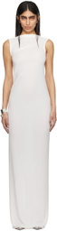 Aaron Esh SSENSE Exclusive White Gathered Maxi Dress