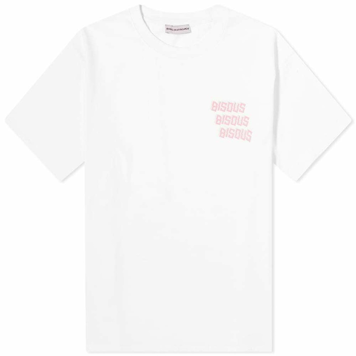 Photo: Bisous Skateboard Women's s x3 Logo T-Shirt in White