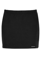 Alexanderwang.t Logo Cotton Mini Skirt Black
