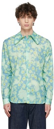 Molly Goddard Blue Floral Matthew Shirt