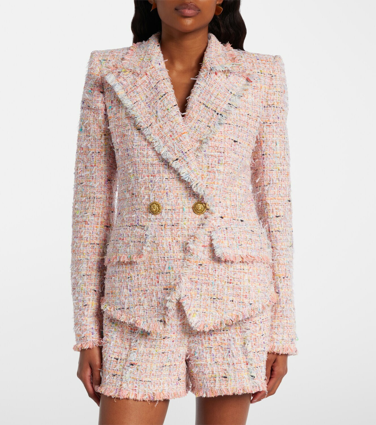 Balmain Double-breasted tweed jacket