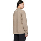 Fear of God ESSENTIALS Beige Classic Fit Long Sleeve T-shirt