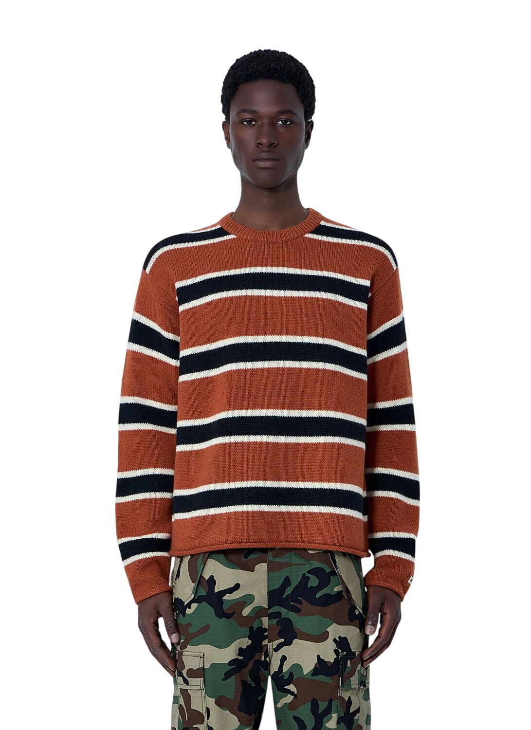 Stüssy - Fringed Checked Twill Scarf - Orange Stussy Stüssy - Fringed Checked Twill Scarf - Orange Stussy