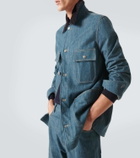 Loro Piana Conley corduroy-trimmed denim jacket