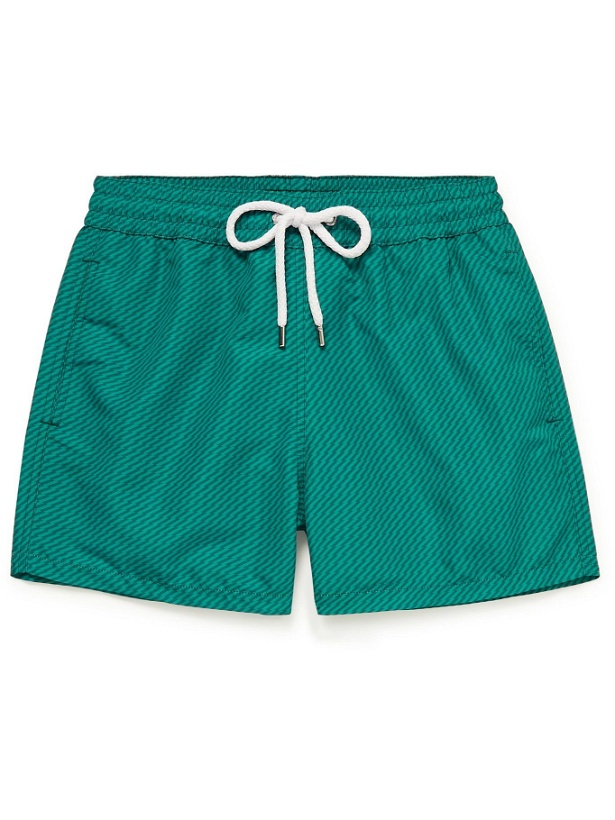 Photo: FRESCOBOL CARIOCA - Pepe Short-Length Printed Swim Shorts - Green