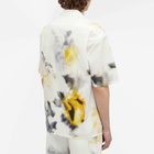 Alexander McQueen Men's Printed Hawaiian Shirt in White/Yellow