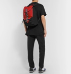 Givenchy - Logo-Jacquard and Leather-Trimmed Colour-Block Nylon Backpack - Red