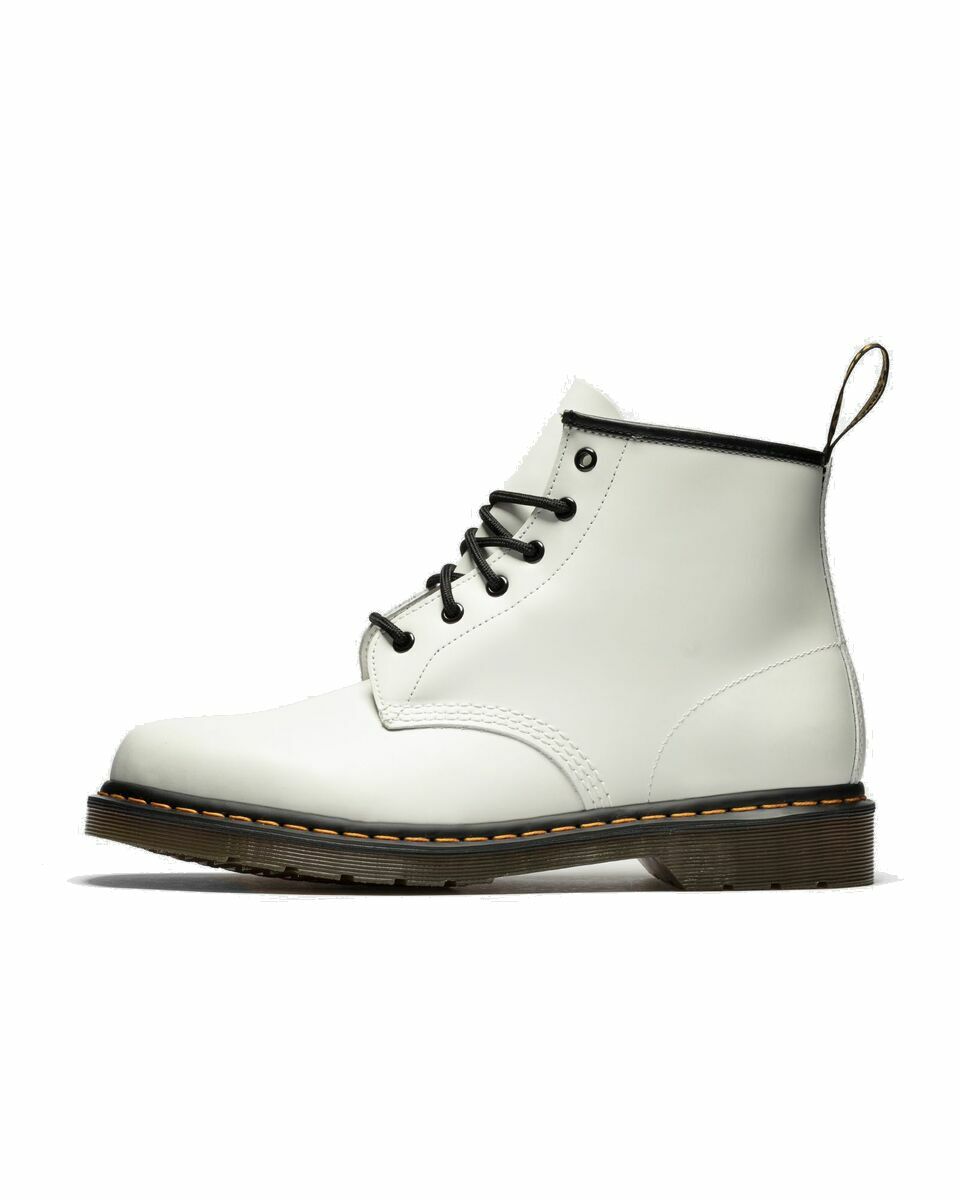 Photo: Dr.Martens 101 Smooth Leather Lace Up Boots White - Mens - Boots