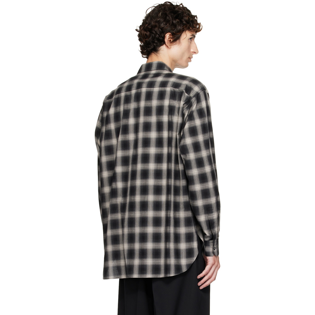 ssstein Black Cotton Oversized LS Shirt