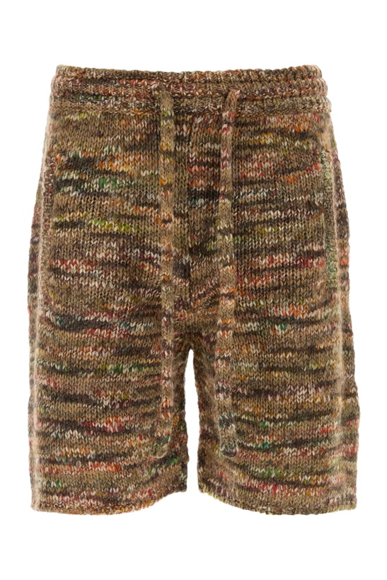 Photo: Alanui Multicolor Wool Blend Grunge Beat Bermuda Shorts