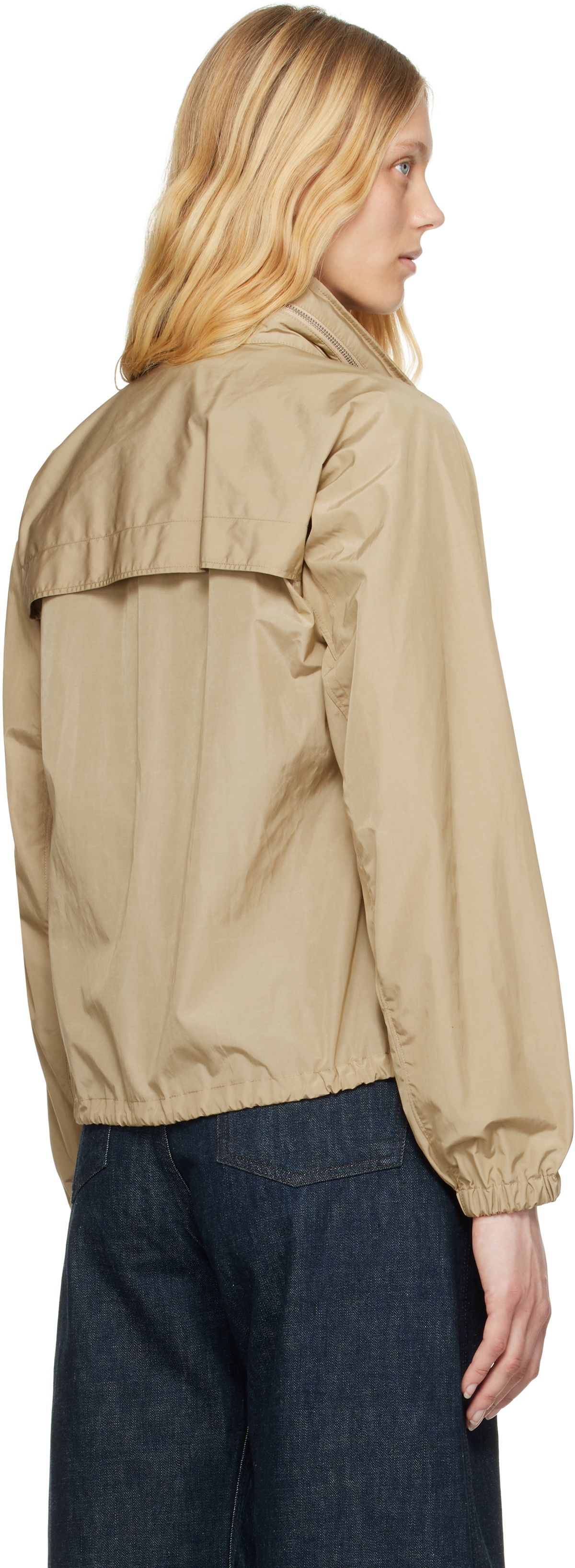 【送料&関税込】Burberry Beige Nylon Jacket Burberry Beige Nylon Cotton Jacket Burberry