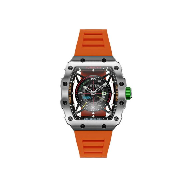 Photo: Nubeo Huygens Black Dial Mens Watch NB-6080-01