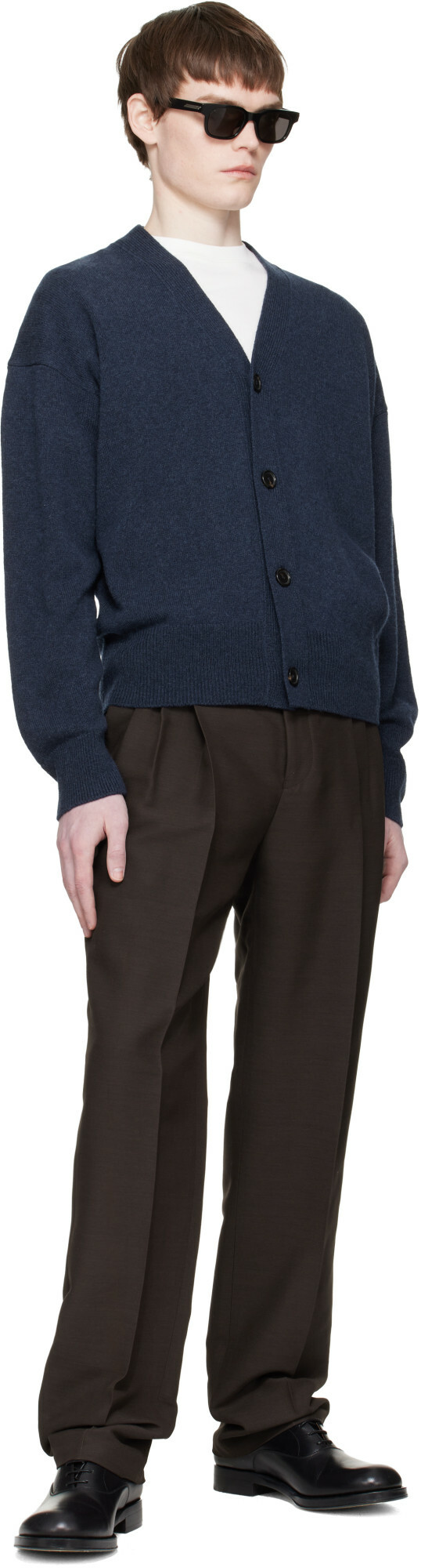 BOSS Navy Wool Cardigan
