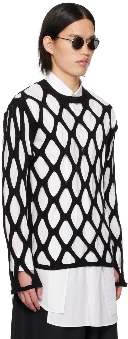 Black Comme des Garçons Black Cutout Sweater