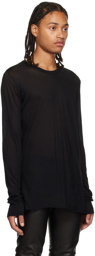 Rick Owens Black Edfu Basic Long Sleeve T-Shirt