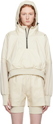 Templa Beige Paneled Hoodie