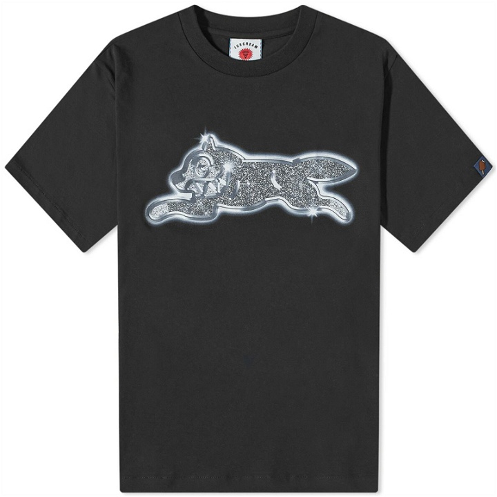 Photo: ICECREAM Men's Iced Out Running Dog T-Shirt in Black