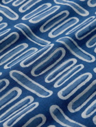 Universal Works - Convertible-Collar Printed Cotton-Poplin Shirt - Blue