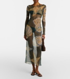 Cala de la Cruz Ursa printed sheer beach dress