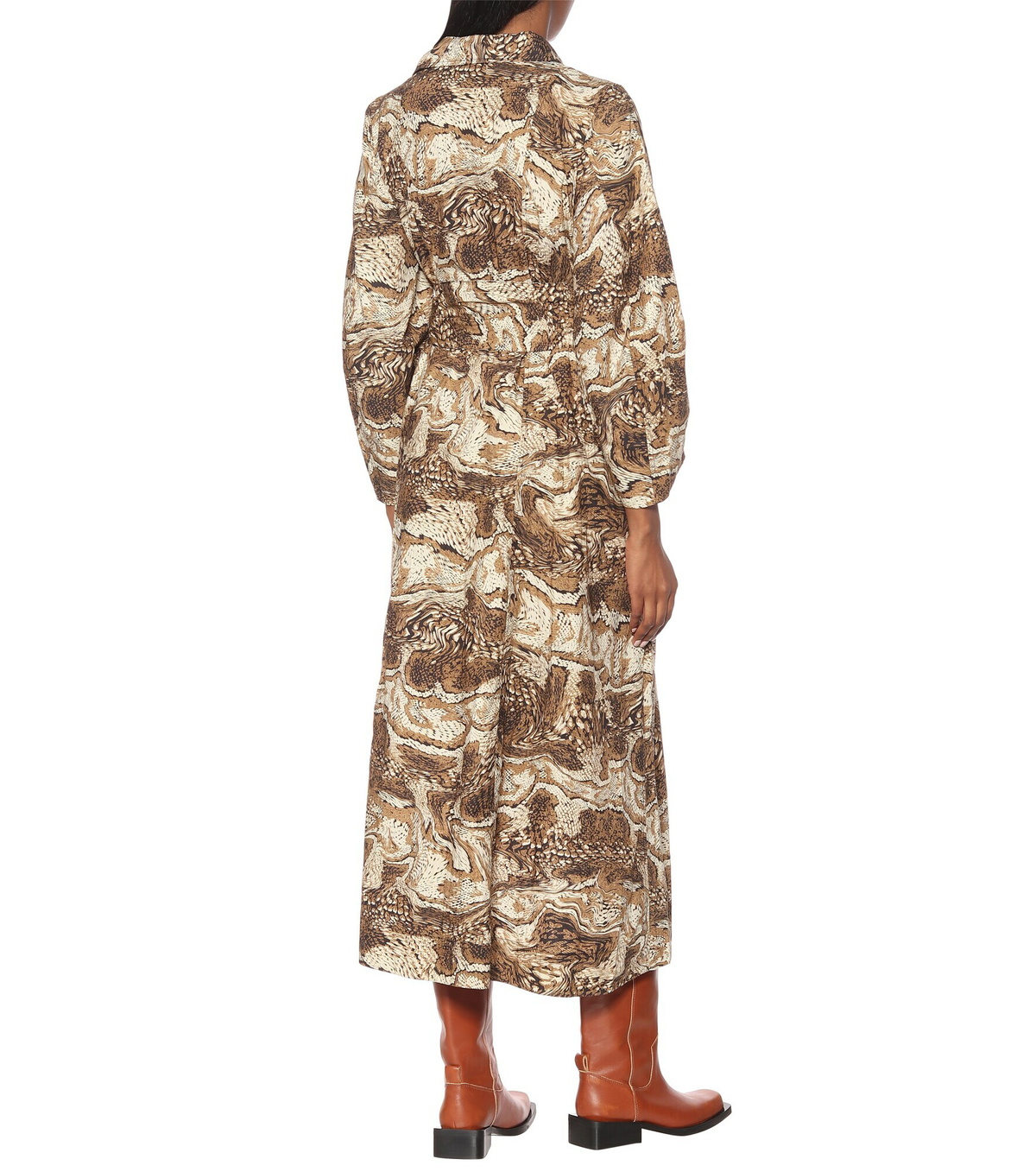 Ganni - Printed cotton-poplin dress GANNI
