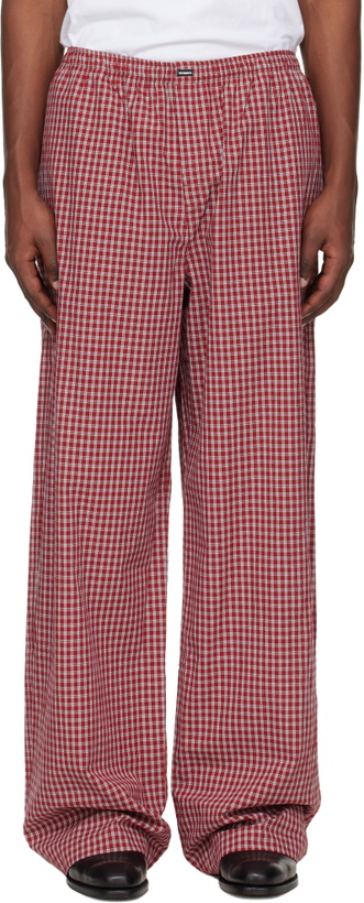 Photo: VETEMENTS Red Check Pyjama Pants